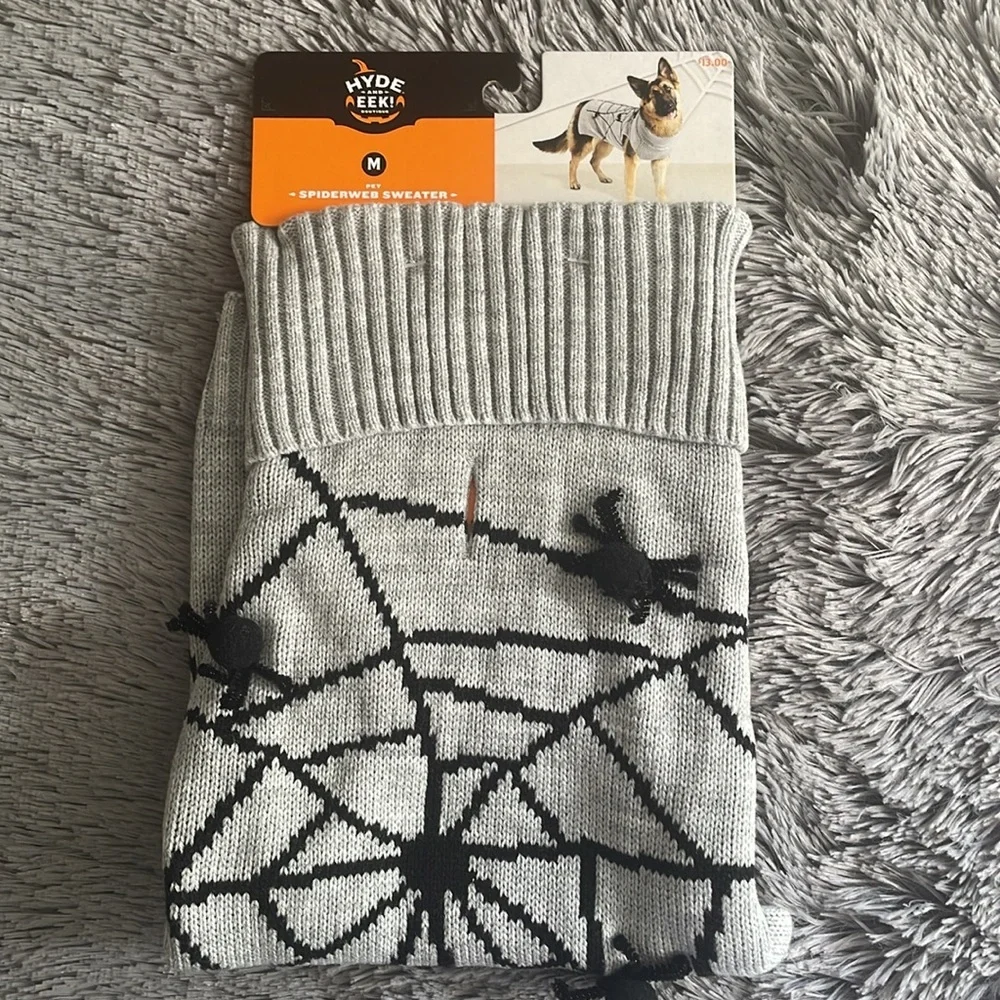Hyde and Eek! Spiderweb Dog Sweater